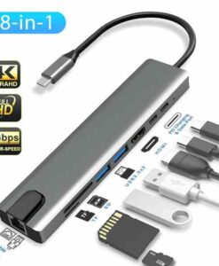 Buy 8 in1 Multi-Port Type C to USB C 4K HDMI Adapter USB 3.0 at Best Price Online in Pakistan by Shopse.pk