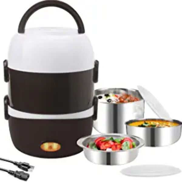 Buy Electric Steamer Lunch Box 2L Detachable Stainless Steel Container at Best Price Online in Pakistan by Shopse.pk