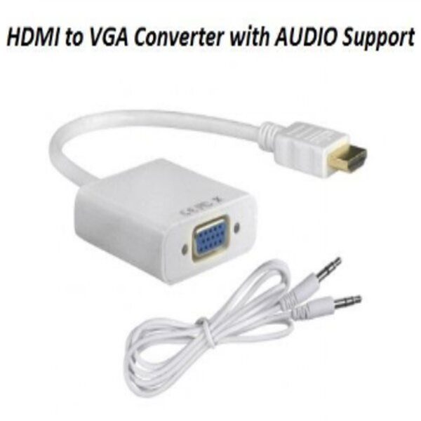 Buy Hdmi to Vga Converter With Sound- White at Best Price Online in Pakistan by Shopse.pk