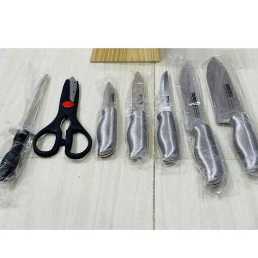 Buy Kitchen Knife Set with Shears & Sharpener (KS-14) at Best Price Online in Pakistan by Shopse.pk