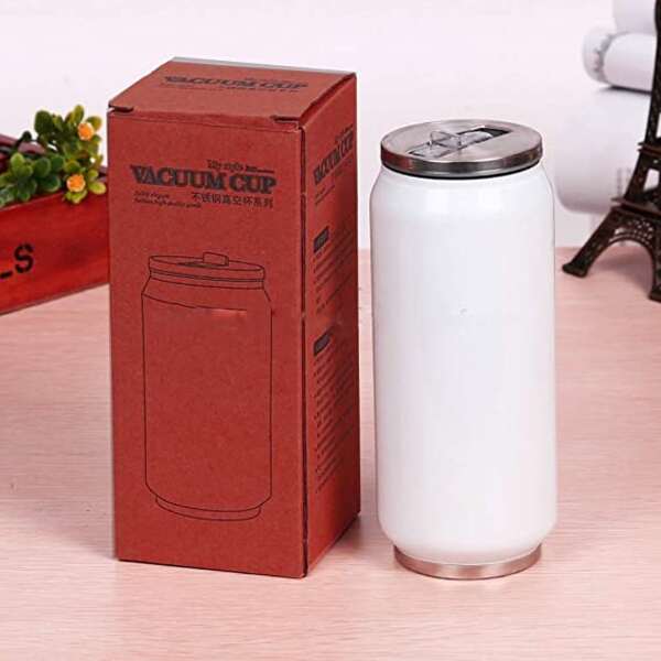 Buy Rich hood Coke Can Shaped Stainless Steel 500MI Water Bottle with Straw At Sale Price Online in Pakistan By Shopse.pk