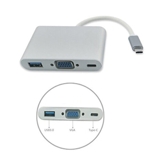 Buy Type C 3.1 To VGA+OTG C+USB 3.0 at Best Price Online in Pakistan by Shopse.pk