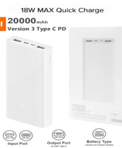 Buy Xiaomi PowerBank 3 PLM18ZM 20000mAh 18W Two-Way Quick Charge Type-C Micro Input Power Bank at Best Price Online in Pakistan by Shopse.pk