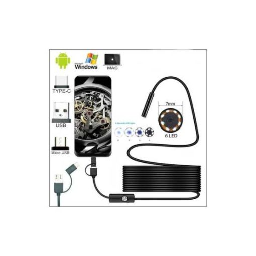 Buy Best Quality 3 In 1 TYPE C MICRO USB PC ENDOSCOPE CAMERA 3.5M by Shopse.pk at most Affordable prices with Fast shipping services all over Pakistan (1)