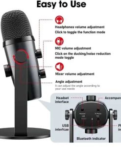 Buy Jmary Mc-pw10 Professional Usb Microphone For Pc And Mobile For Podcasting With Noise Reduction online in Pakistan by Shopse (1)