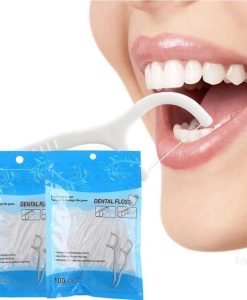 Premium Quality Dental Floss Tooth Picks White ABS Plastic
